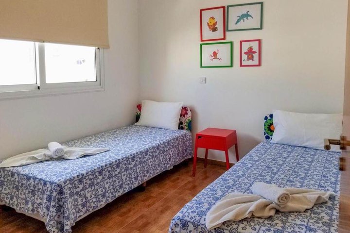 Three Bedroom Villa Ariana in Protaras twin room colours