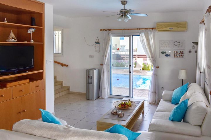 Protaras Two Bedroom Villa Charlotte TV Area Pool